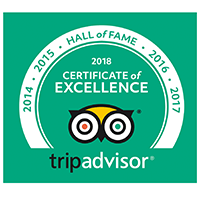 HALL OF FAME 2014 ~ 2018 | Trip Advisor Certificate of Excellence